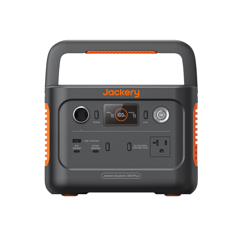 Jackery Explorer 300 Plus portable power station, front view