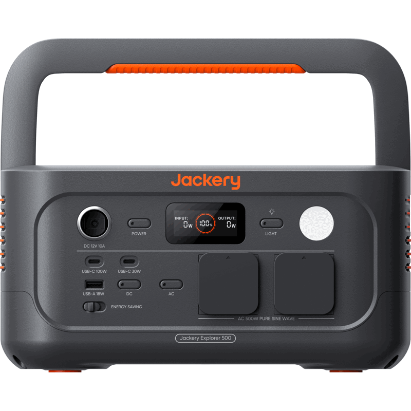 Jackery Explorer 500 v2 portable power station, front view