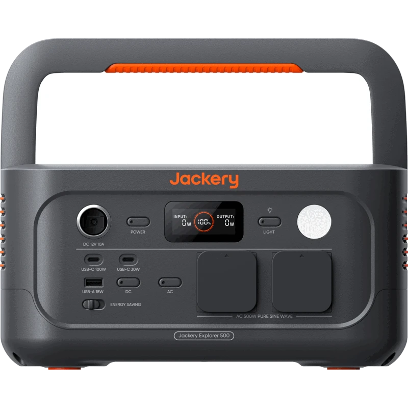 Jackery Explorer 500 v2 portable power station, front view