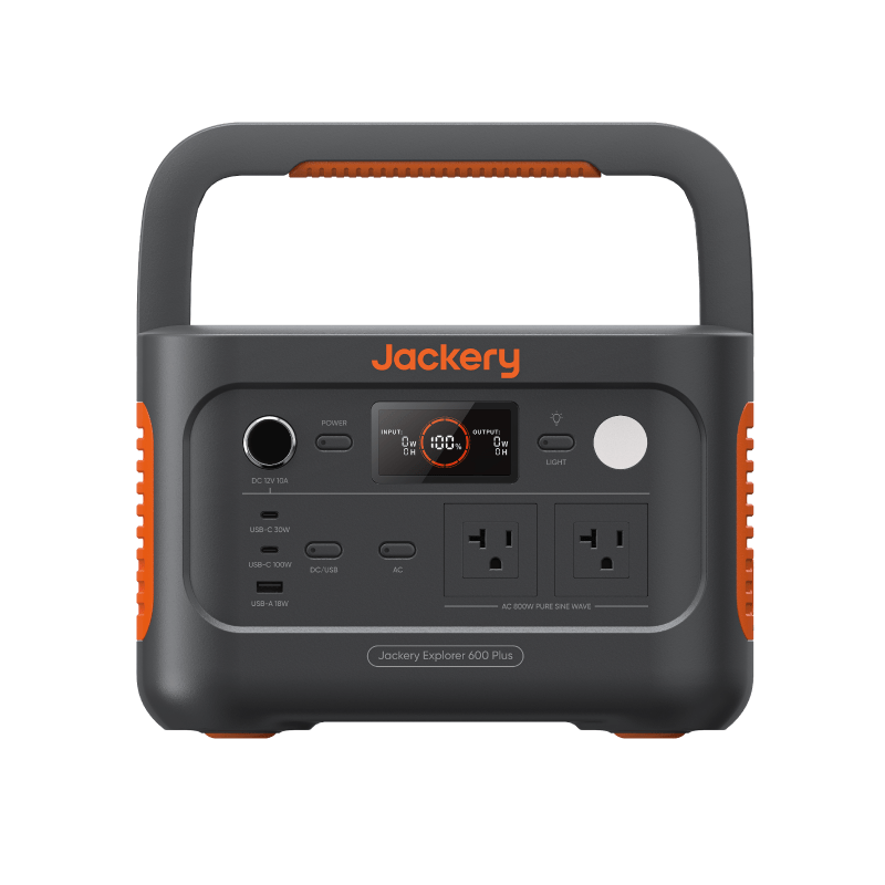 Jackery Explorer 600 Plus portable power station, front view